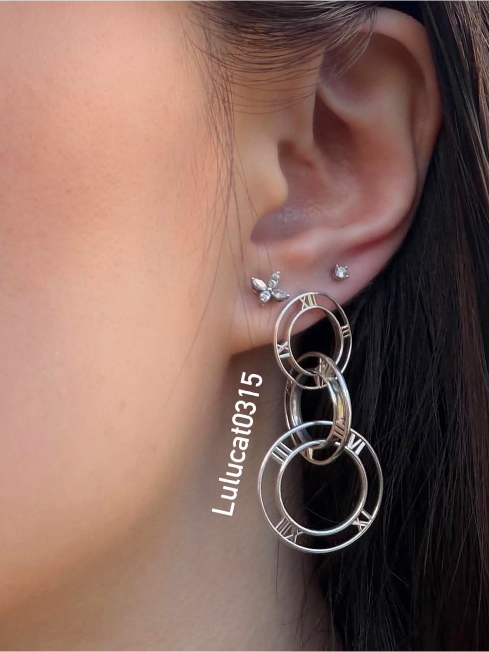Tiffany & Co. Atlas dangle earrings in sterling silver